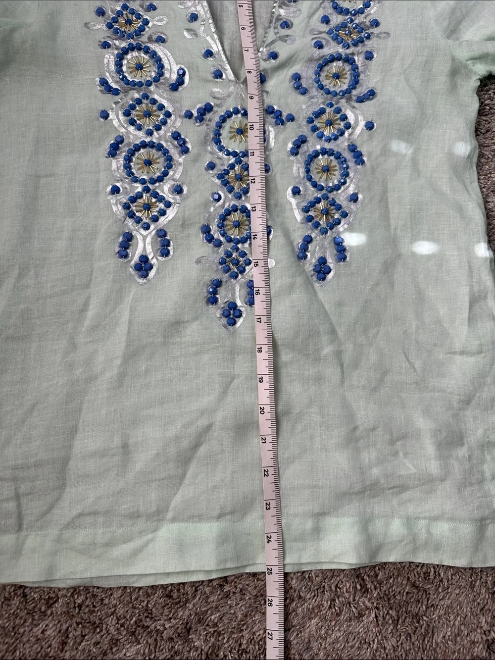 Lilly Pulitzer Amelia Island tunic top is 100% linen! Like new
